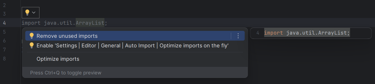 Esempi di azioni contestuali